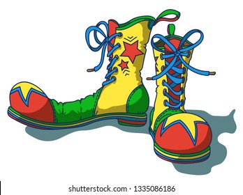 Clown's Shoes, hand drawn vector illustration