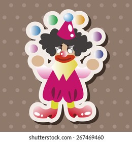 clowns theme elements vector,eps