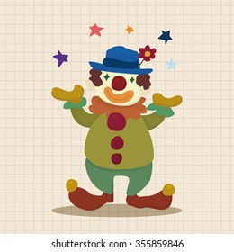 clowns theme elements vector,eps