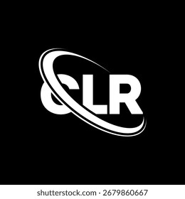 Logotipo de CLR. Carta CLR. Diseño del logotipo de la letra CLR. Logotipo de CL R con el círculo y el logotipo del monograma en mayúsculas. Tipografía CLR para tecnología, negocio y marca inmobiliaria.