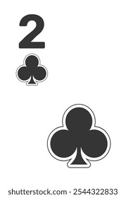 Cartão Club 2 para poker, jogo de cassino e para blackjack para Deck