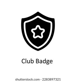 Vector de distintivos de club   Iconos sólidos. Material gráfico simple
