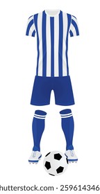 Club blue and white uniform. vector