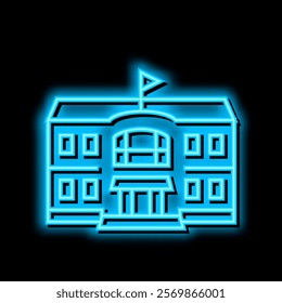 club building golf neon light sign vector. club building golf illustration