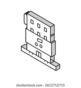 club building isometric icon vector. club building sign. isolated symbol illustration