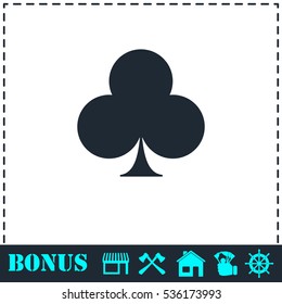 Club card icon flat. Simple vector symbol and bonus icon