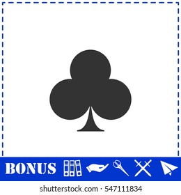 Club card icon flat. Simple vector symbol and bonus icon