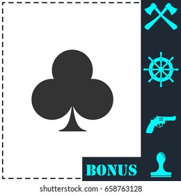 Club card icon flat. Simple vector symbol and bonus icon