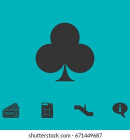Club card icon flat. Simple vector symbol and bonus icon