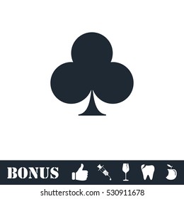 Club card icon flat. Vector illustration symbol and bonus pictogram