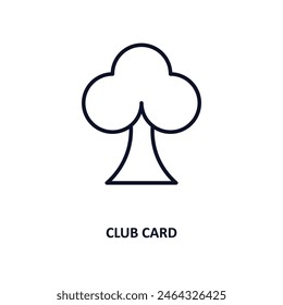 club card outline icon.  Thin line icon from business collection. Editable vector isolated on white background