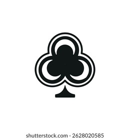Club card suit icon. Simple club card suit icon for social media, app and web design. Vector illustration.