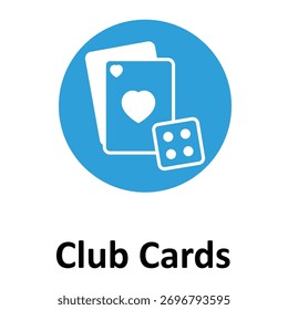 Icono de Vector de Club Cards que puede modificarse o editarse fácilmente
