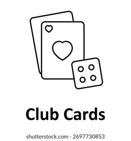 Club Cards Vetor ícone que pode facilmente modificar ou editar
