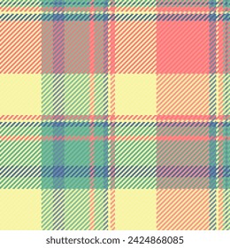 Club check plaid textile, painting fabric pattern texture. Official vector tartan background seamless in red and mint color.