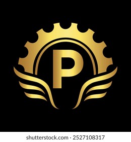 Club Community Logo combine with letter P vector template