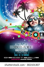 Club Disco Flyer Set with LOW POLY DJs and Colorful Scalable backgrounds. A lot of diffente style flyer for your techno, hip hop, electro or metal  music event Posters and advertising printed material
