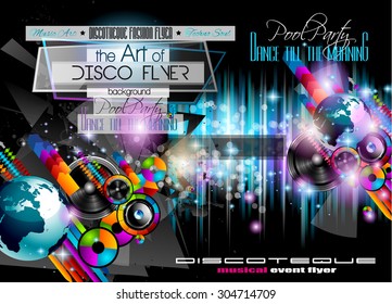 Club Disco Flyer Set with LOW POLY DJs and Colorful Scalable backgrounds. A lot of diffente style flyer for your techno, hip hop, electro or metal music event Posters and advertising printed material.