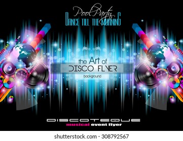 Club Disco Flyer Set with  Music themed backgrounds. A lot of diffente style flyer for your techno, hip hop, electro or metal  music event Posters and advertising printed material.