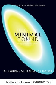 Club Event. Minimal Pattern For Set Design. Modern Effect For Magazine. Jazz House Poster. Electro And Carnival Template. Yellow And Turquoise Club Event