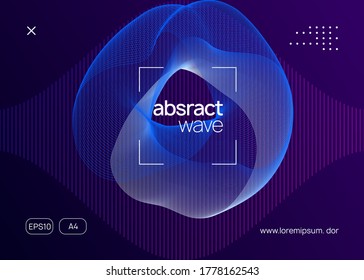 Club flyer. Cool concert brochure template. Dynamic fluid shape and line. Neon club flyer. Electro dance music. Trance party dj. Electronic sound fest. Techno event poster.