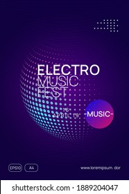 Club flyer. Dynamic gradient shape and line. Energy discotheque banner design. Neon club flyer. Electro dance music. Trance party dj. Electronic sound fest. Techno event poster.
