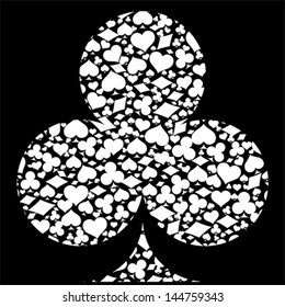 club with game card symbols, vector