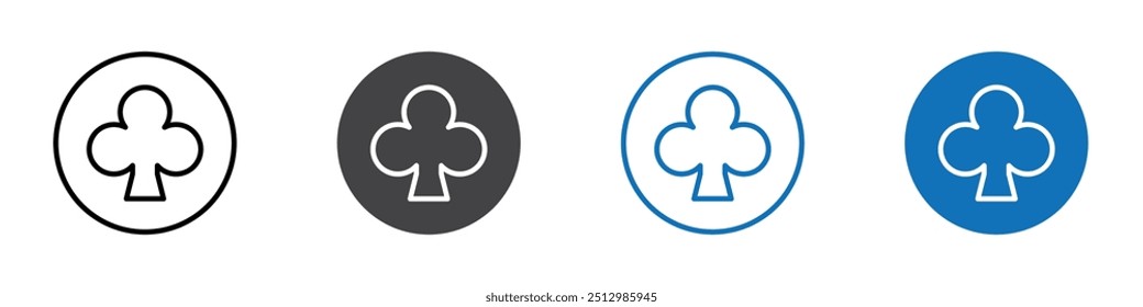Club icon flat editable icon mark set.