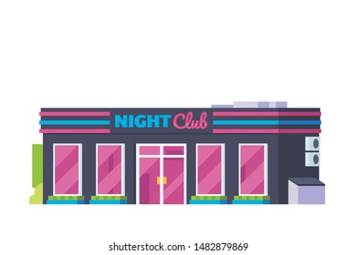 Club illustration with flat design concept