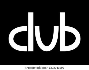 Club Lettering Vector Illustration Isolated Stock Vector (Royalty Free ...