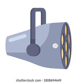 Club light icon design, vector of spotlight in modern flat style 