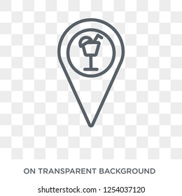 Club location icon. Trendy flat vector Club location icon on transparent background from Maps and Locations collection. High quality filled Club location symbol use for web and mobile