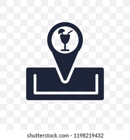 Club location transparent icon. Club location symbol design from Maps and locations collection. Simple element vector illustration on transparent background.
