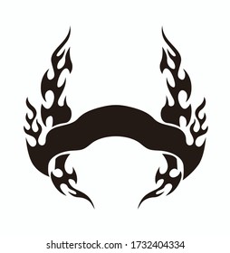 club logo with vector flame texture