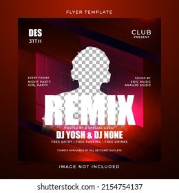 Club party retro flyer template