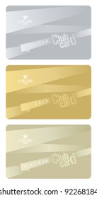 Club plastic cards design template.