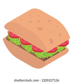 
A club sandwich with veggies filling 
