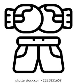 Club shorts icon outline vector. Boxing fighter. Champion box