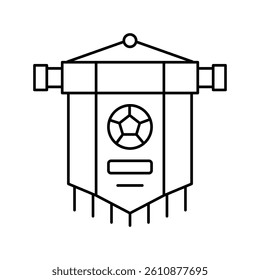 club soccer line icon vector. club soccer sign. isolated contour symbol black illustration