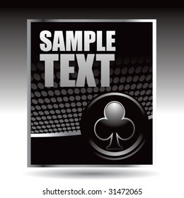 club suit on black halftone banner