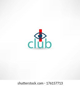 club symbol with eye