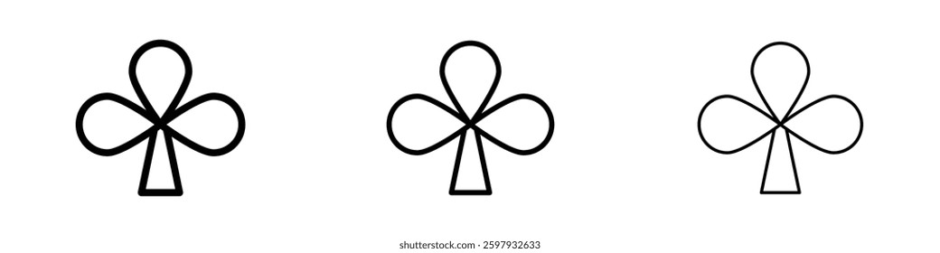 Club thin line vector icon set.