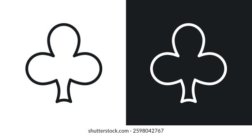 Club vector icon set in black and white color.