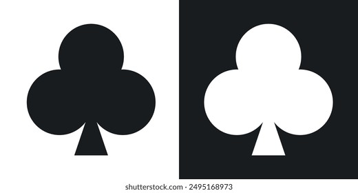 Club vector icon set in solid style.