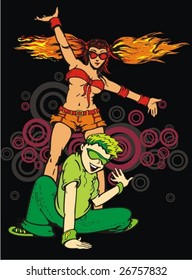 clubbing boy and girl