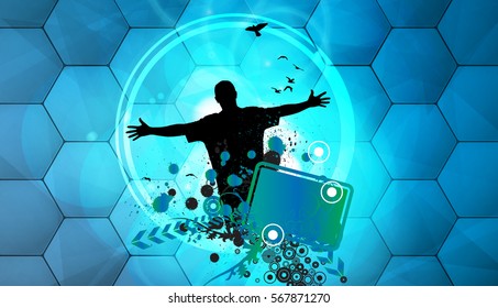 Clubbing, party illustration