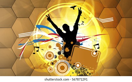 Clubbing, party illustration