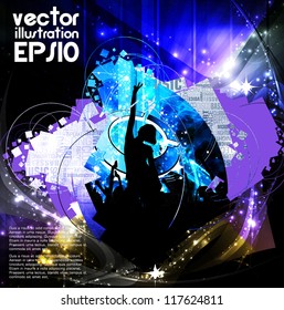 Clubbing. Vector illustration