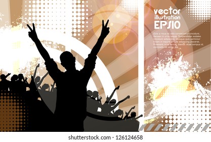 Clubbing. Vector illustration