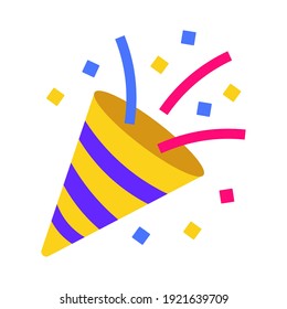 Clubhouse App. Party Popper Emoji Vector